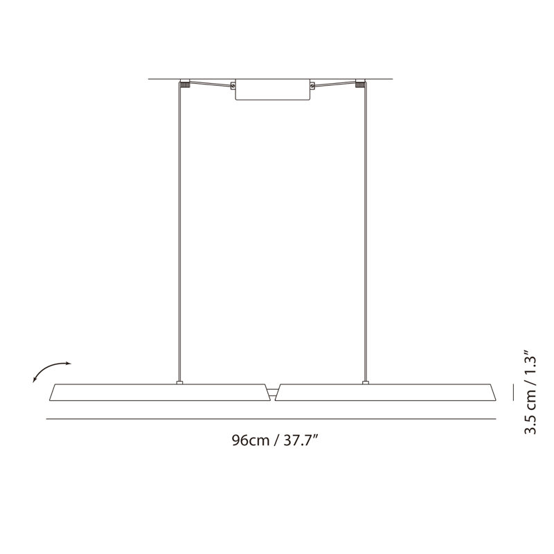 4 - Light LED Pendant, Matte Black