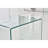  19.7-Inch Clear Bent-Glass Square End Table