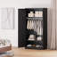 36 Inch Wide Metal Wardrobe Cabinets Storage Cabinets with Lock-1680780530