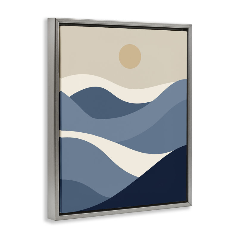  «Moon over Blue Hills», art mural encadré par Daphne Polselli, H 31 po x l 25 po, Gris