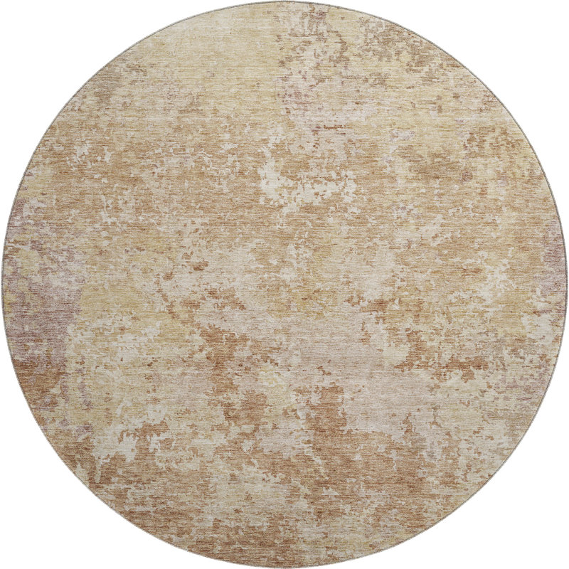 Premium Machine Washable Gurubaksh AMF1162 Modern Rug, Round 8'