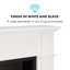 Klarstein 112cm W White Fireplace