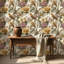 Papier auto-adhésif à peler et coller de luxe avec motif de jardin floral-815664267