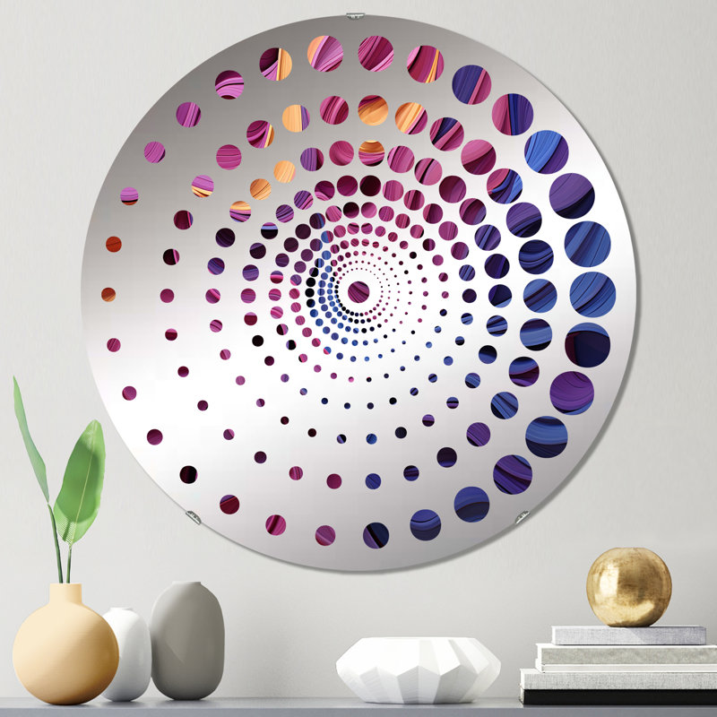 Hershal - Miroir mural spiralé, 31,4 po x 31,4 po