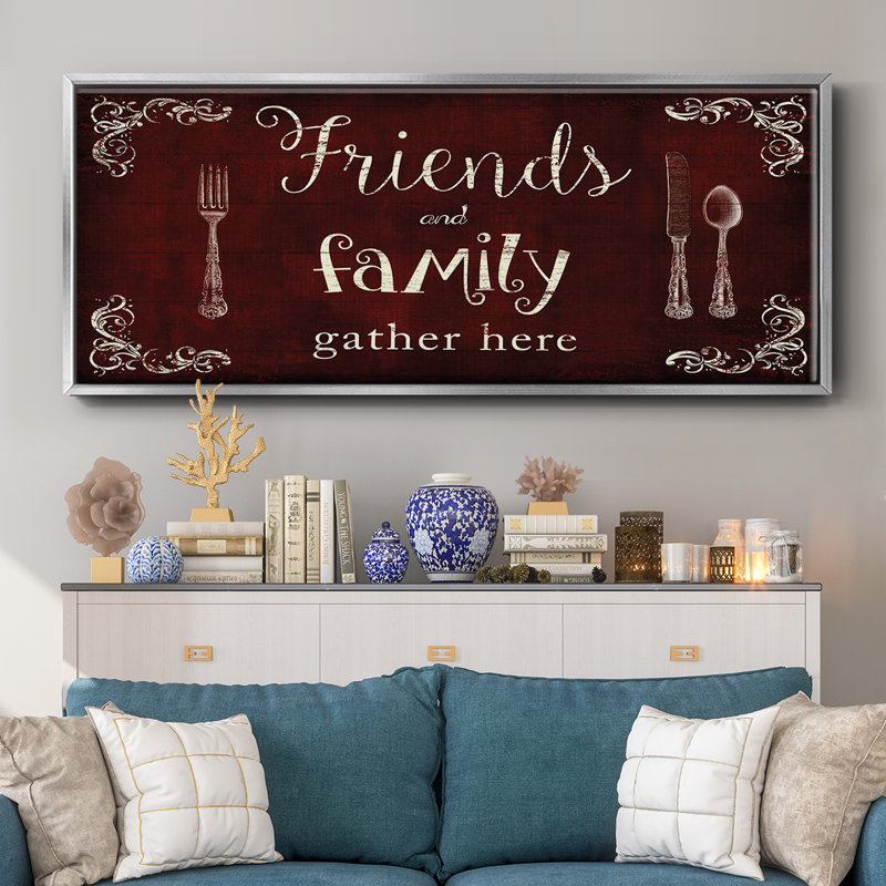 Friends and Family - toile encadrée, H 12 po x l 30 po