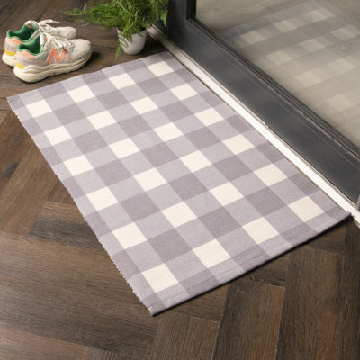 Eleena Non-Slip Chequered Indoor Doormat