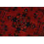 Tapis oriental rouge / noir en laine noué à la main 4 pi 3 po x 6 pi 2 po Cremeans