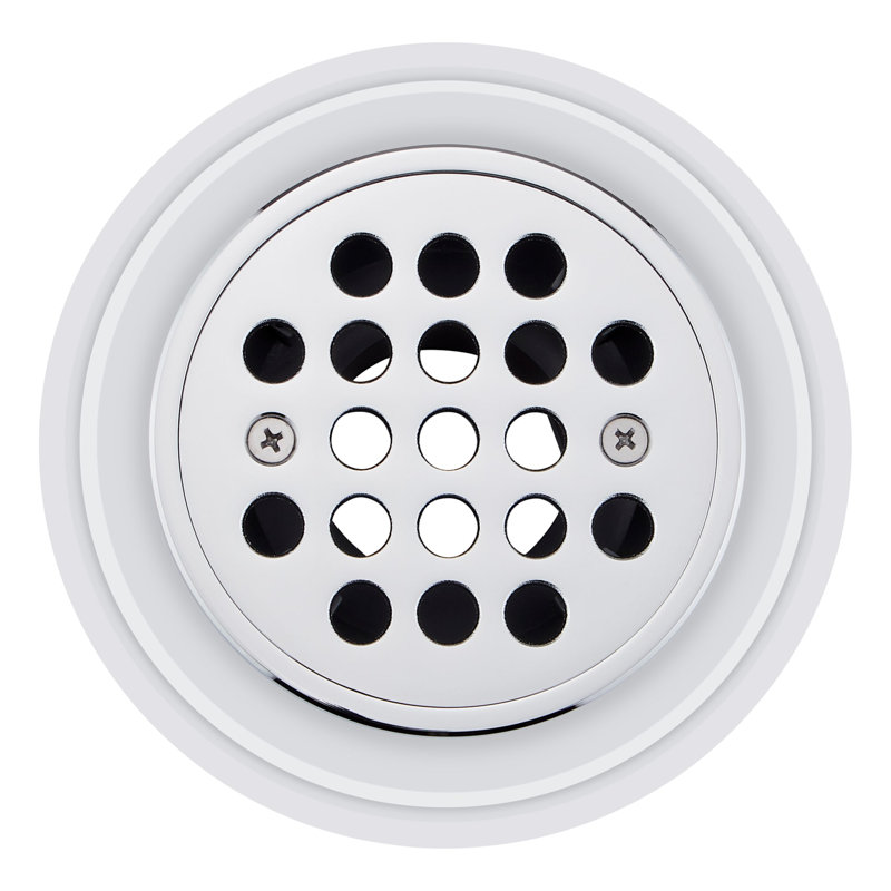 Menlo Round Shower Drain - Polished Brass, Polished Brass