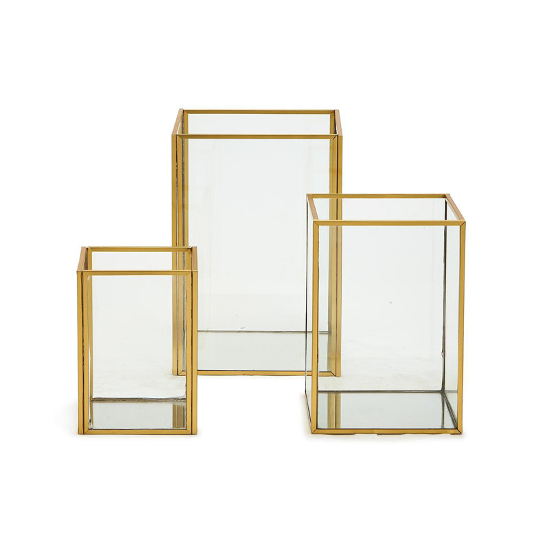 Set Of 3 Rectangular Windows Vase
