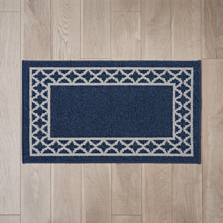Nautica Collin Border Machine Washable All Loop Tufted Rugs 1-Piece