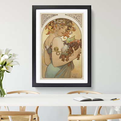 Fruit by Alphonse Mucha - Framed Print