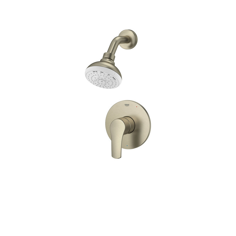 Eurosmart® Shower Faucet with Rough-in Valve, Brushed Nickel