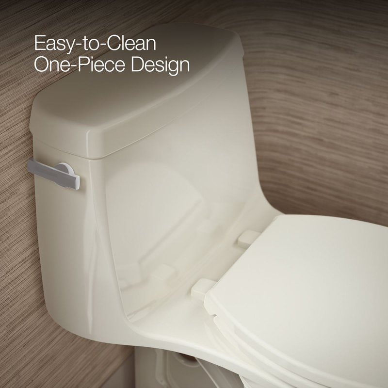 Santa Rosa One-Piece Compact Elongated 1.6 Gpf Toilet With Revolution 360 Swirl Flushing Technology, Beige
