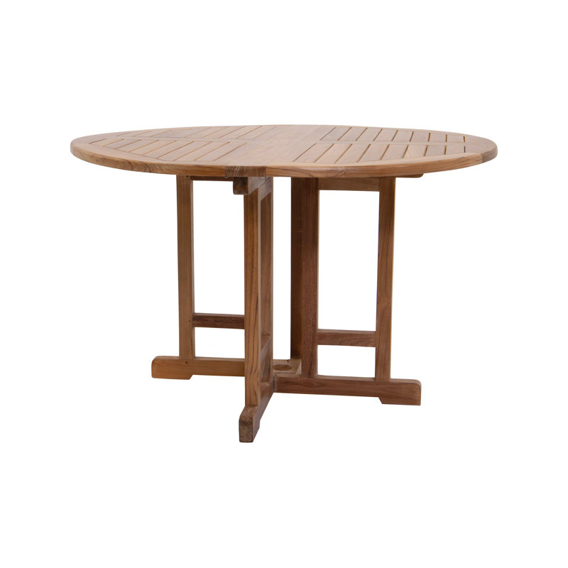 Jamer Outdoor Round Teak Dining Table