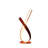 17" Abstract Ribbon Bow LED Red Metal Table Lamp for Stylish Spaces