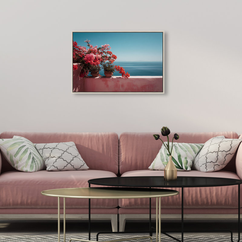 Roseate Horizon Print by Oliver Gal, 25"H x 17"W, Silver Floater Frame