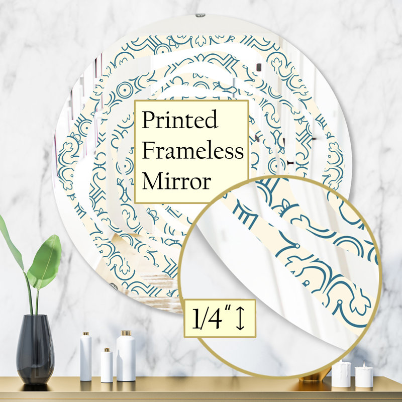 Miroir mural Whirl Floral IV, H 31,5 po x l po