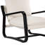 Fauteuil demi-tonneau confortable et élégant avec base en bois et similicuir-676049326