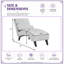 Chaise longue en tissu avec coussin traversin et silhouette incurvée Unarepos Tech-1007351920