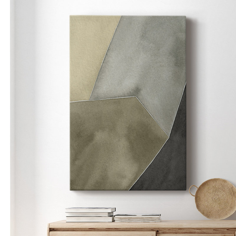 Tectonic Shift IV - peinture sur toile tendue, H 18 po x l 12 po x P 1 po
