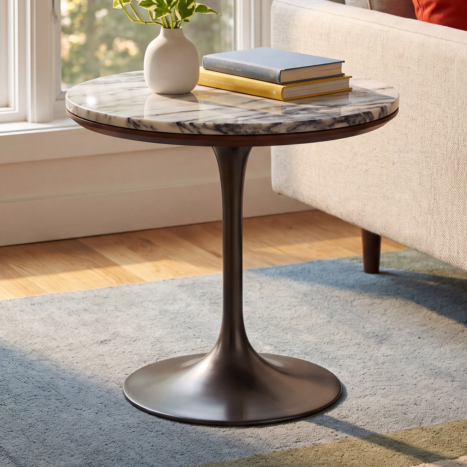 Berroa 24" Genuine Marble End Table