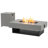 Wicker 12 - Person Outdoor Modular Patio Conversation Set With Fire Pit Table-621758075