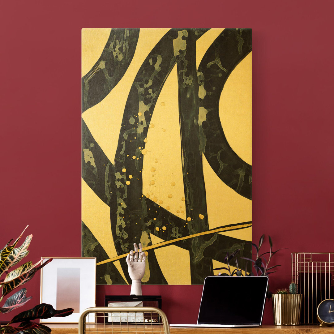 Leinwandbild Gold - Onyx Gold VertikalD