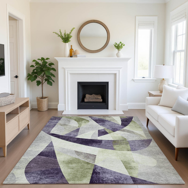 Tapis tourbillon AMF1836 lavable à la machine de qualité supérieure, Rectangulaire 8 pi x 10 pi