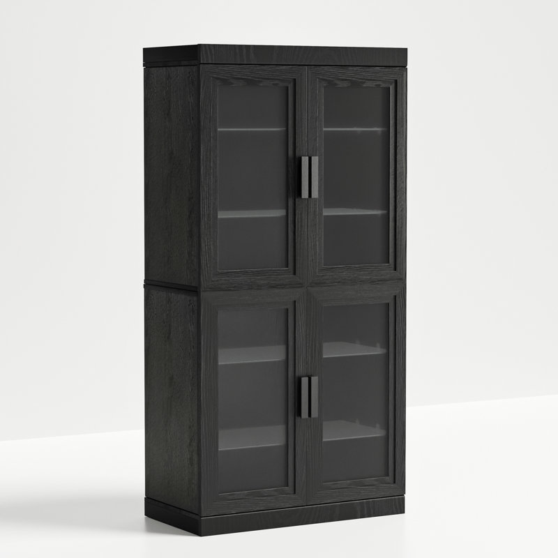 Armoire Jerrianna (ensemble de 2), Noir