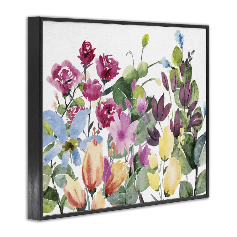 Art floral par Kim Allen bg-213, Giclée encadrée noir minuit, H 11 po x l 14 po