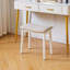 Tabouret de coiffeuse à coussin de selle, repose-pieds avec pieds en bois massif, banc de coiffeuse moderne pour piano, siège rembourré, pieds et lin clair-576885569-576885575