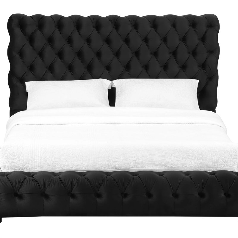 Mobilier de chambre à coucher 1Pc, Noir, Grand lit