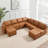 9-Piece Modern Upholstered Sectional Sofa-724452951-724452944