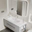 Armoire de salle de bain luxueuse gris clair
