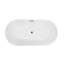 Baignoire de trempage autoportante en acrylique de 59 po x 29,5 po Iris-83841423