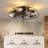 20.4" Bloneva Farmhouse Caged Ceiling Fan with Light Kit and Remote Control Included-1624741309