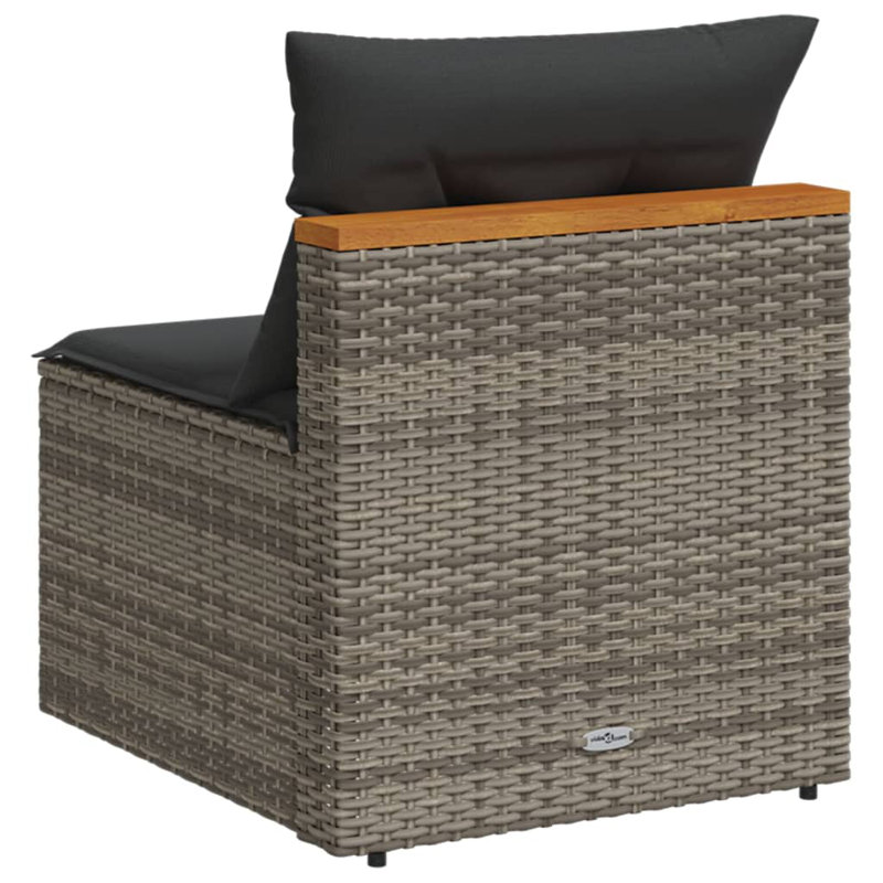 Causeuse d'extérieur avec coussins 21,3 po Sabiya, Gris / noir