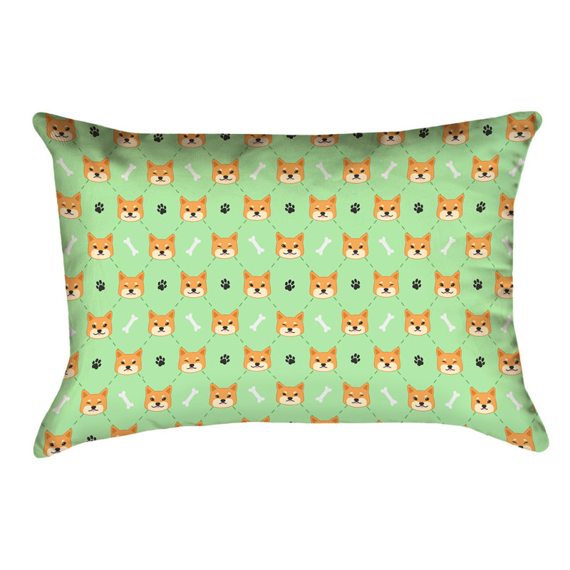 Coussin Katelyn Elizabeth, Sergé de coton, Mint/Green