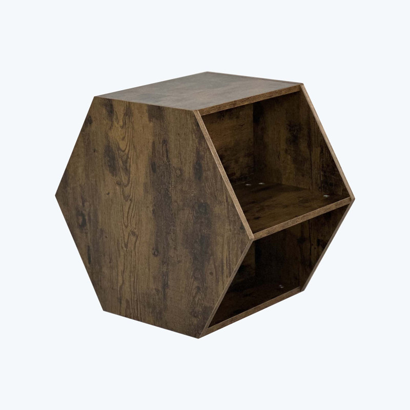 Tiffinie Solid Wood End Table, Antique Brown