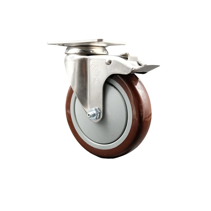 Polyurethane Casters, Maroon