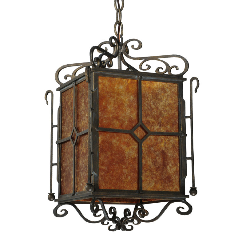 Luminaire suspendu carré 1 lumières lanterne
