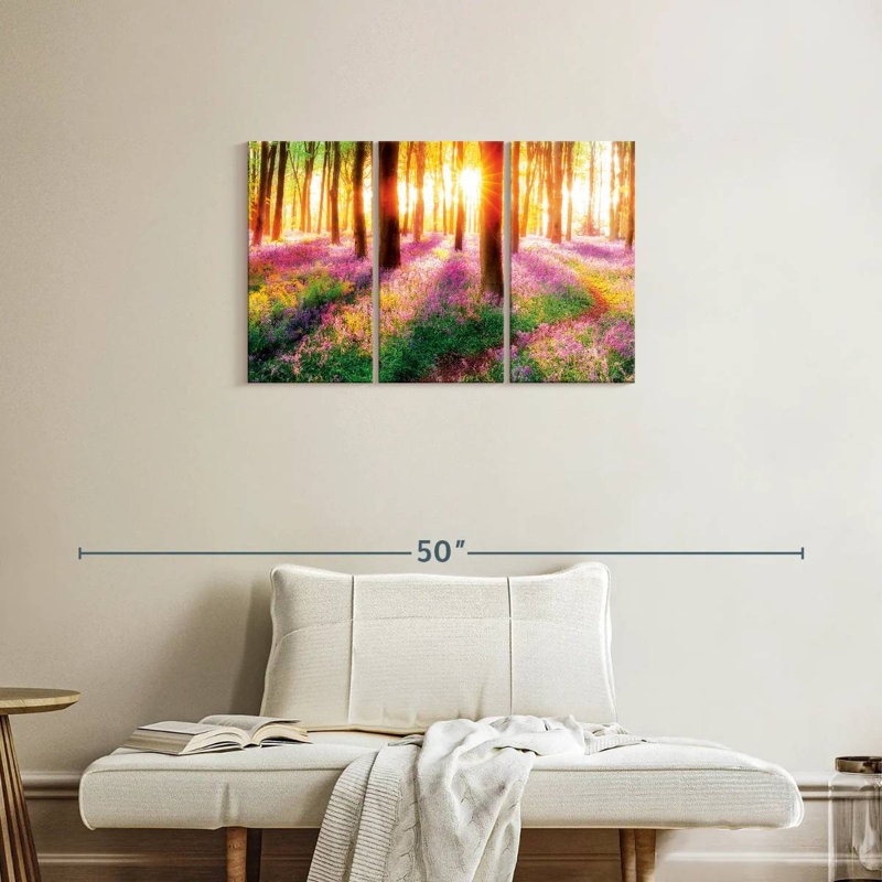 Harnek Sunlit Bluebell Forest, H 20 po x l 33 po
