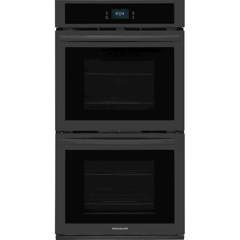 Frigidaire 27" 7.6 cu. ft Self-Cleaning Convection Double Wall Oven, Black