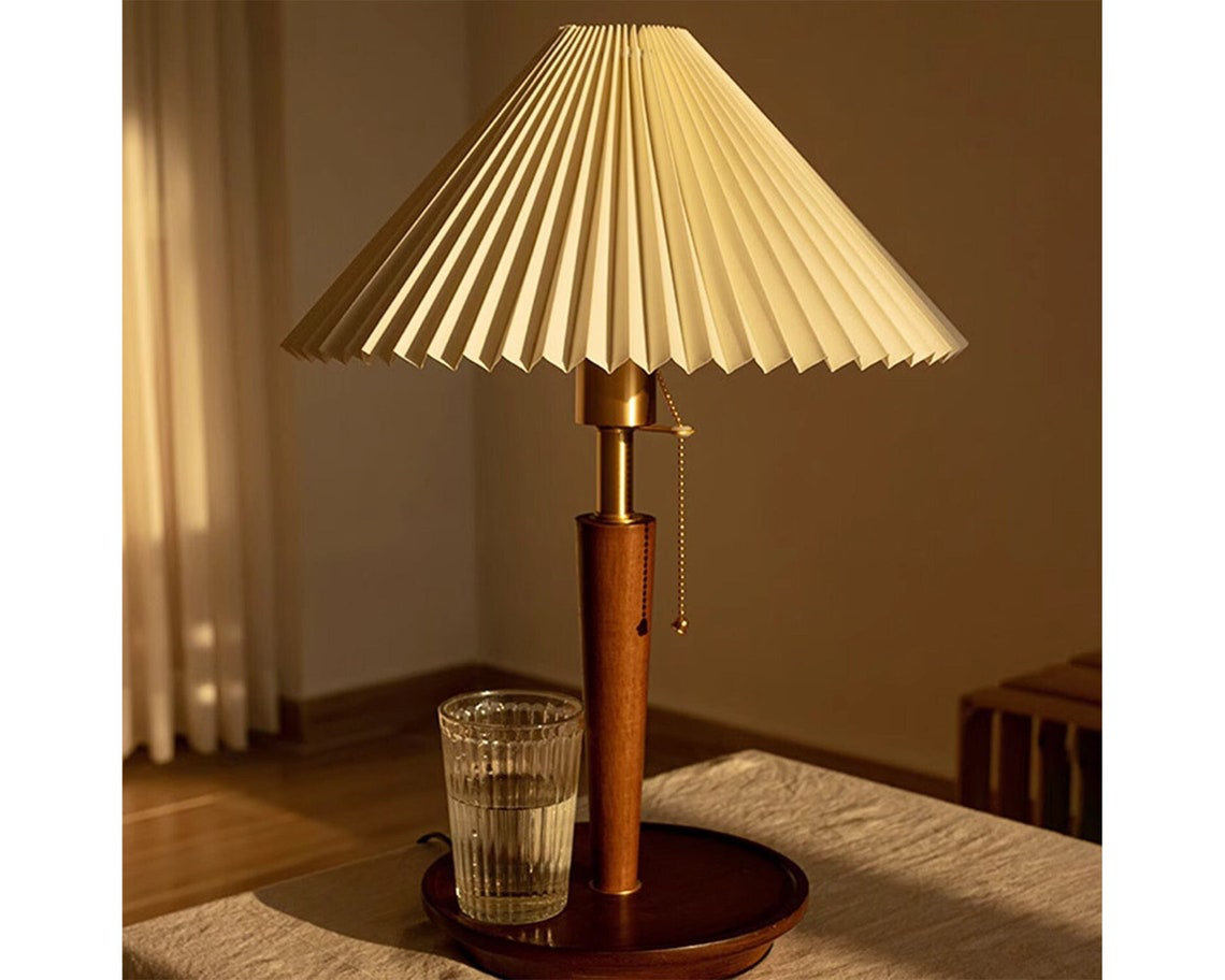 Red Barrel Studio® Mid Century Modern Accent Walnut Table Lamp, 3 Color Temperature Dimmable & Reviews | Wayfair
