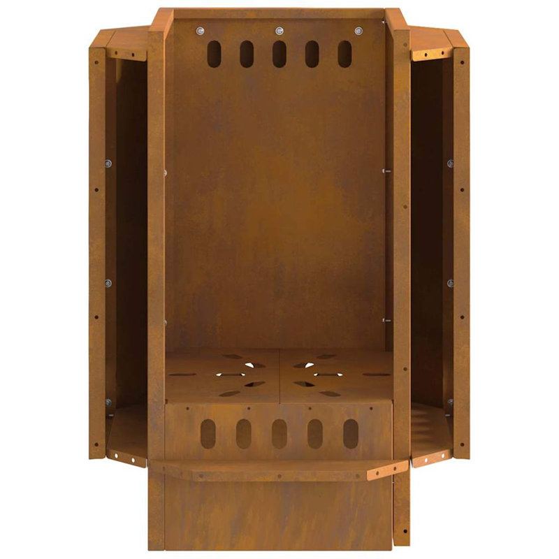 Modern Smokeless Fire Pit, 51cm H x 38cm W x 38cm D, Brown