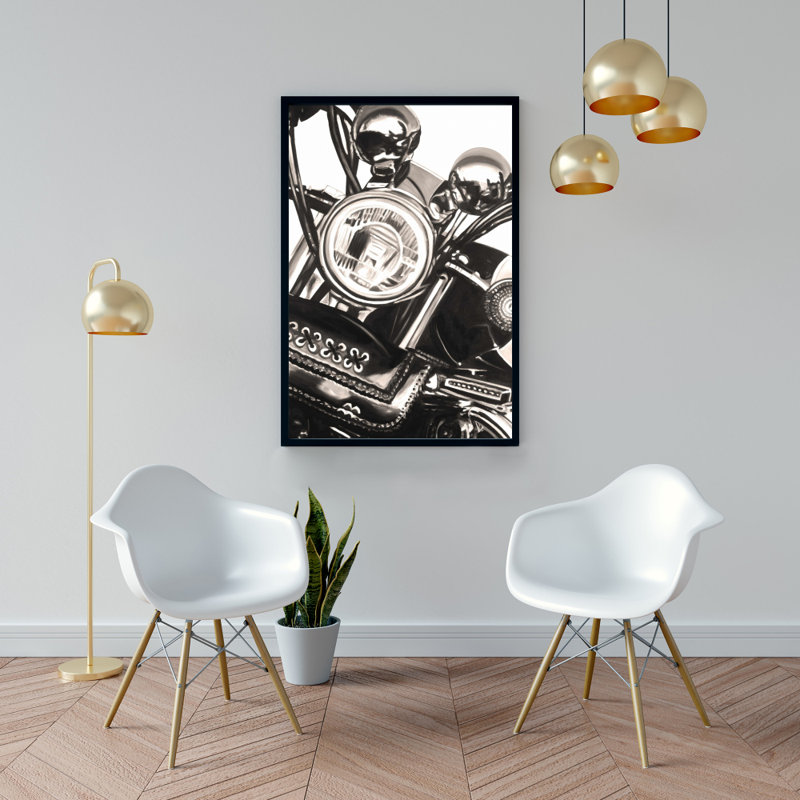 " Realistic Sepia Motorcycle "