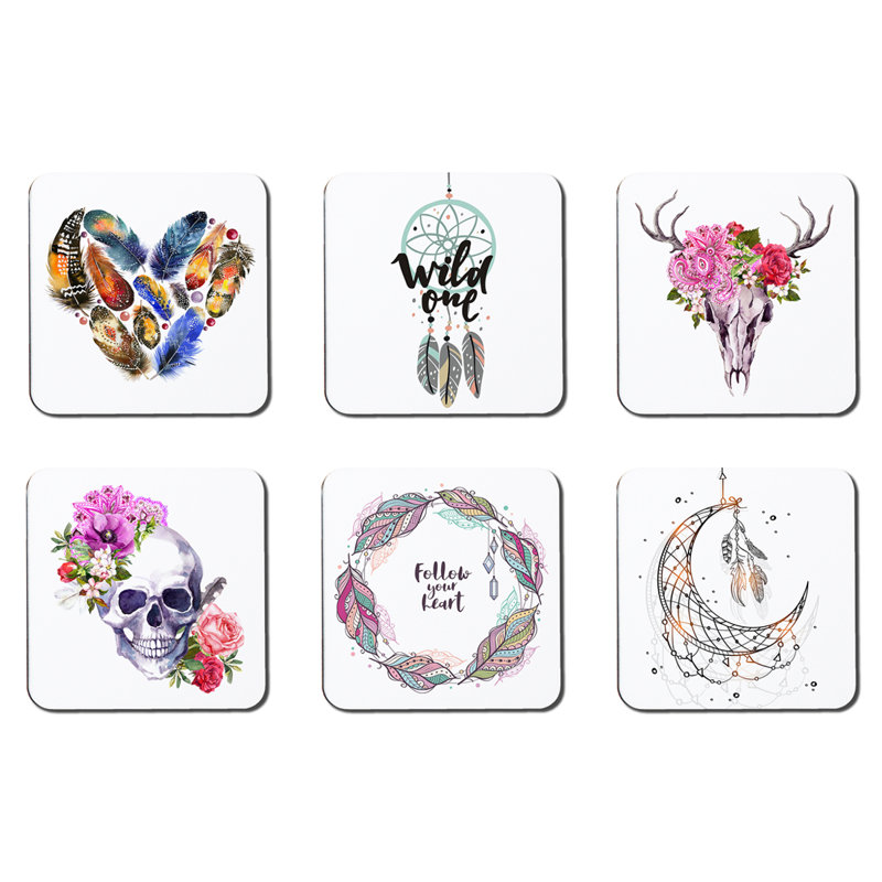 Square 6 Piece Coaster Set