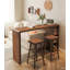 Table de bar longue style français en pin pour le rangement-1880037026