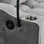 Canapé-lit pliable polyvalent de 55,51 pouces en 3 longueurs, canapé-lit moderne, canapé-lit en velours, dossier réglable, port USB, cendrier et support pour téléphone pivotant (gris)-1079844349-1079844350