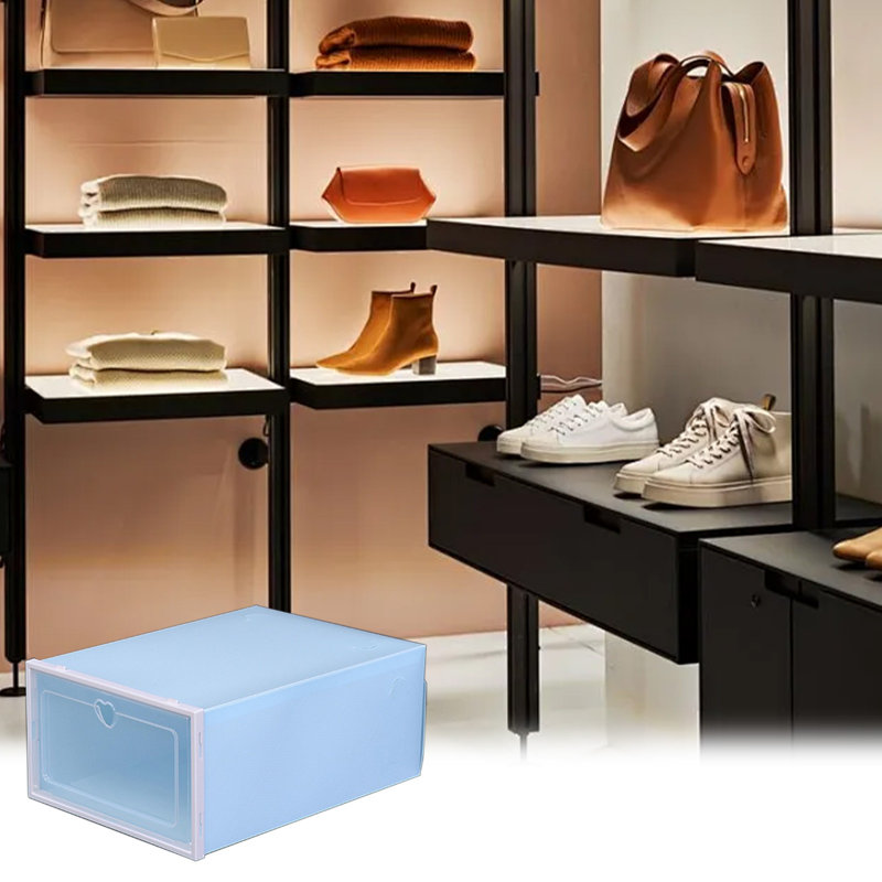 Boîte à chaussures en plastique transparent, Blue